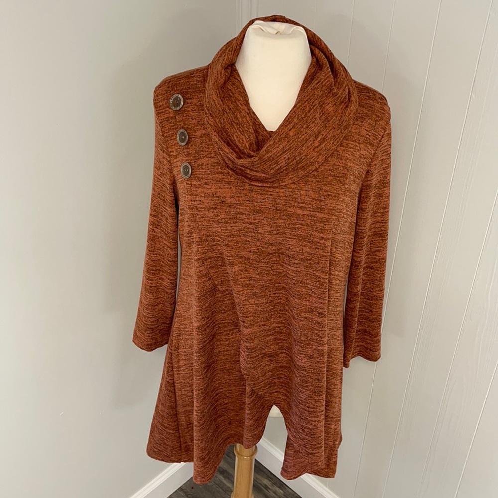 Ali Miles Fall Tunic Dress High-Low Fall Sweater